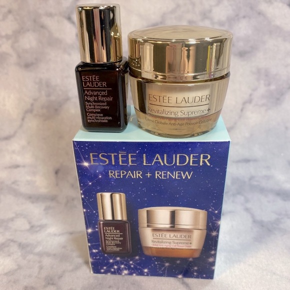 Estee Lauder Repair Renew Gift Set 2pc, Boxed, Supreme Cell Power, Night Repair - Picture 2 of 7